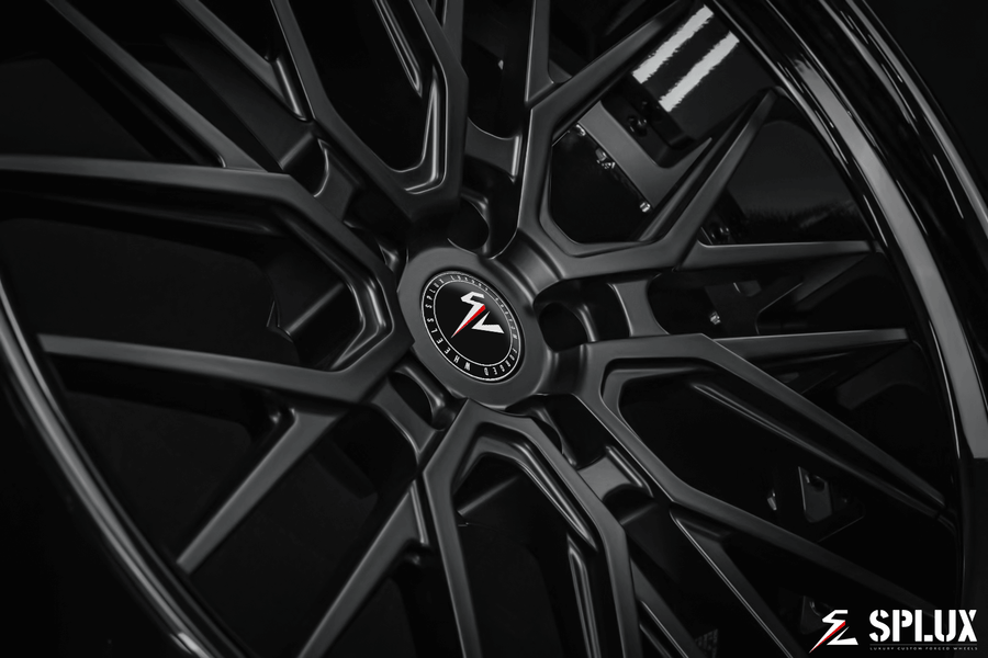 Lamborghini Urus aftermarket wheels SD-01 23 inch deep dish forged wheel setup satin black finish