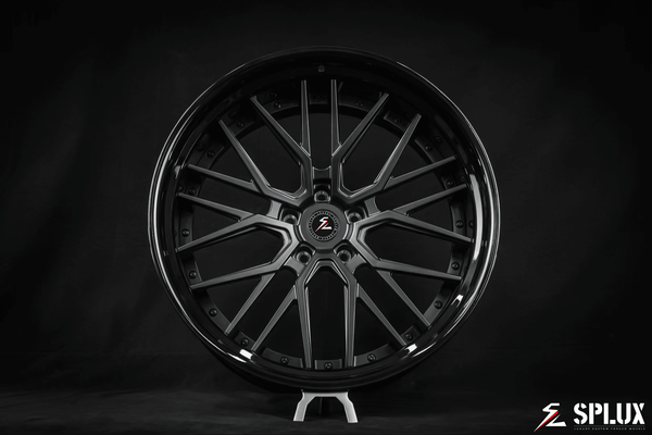 Lamborghini Urus custom forged wheels SD-01 23 inch satin black deep dish setup on 2022 Urus