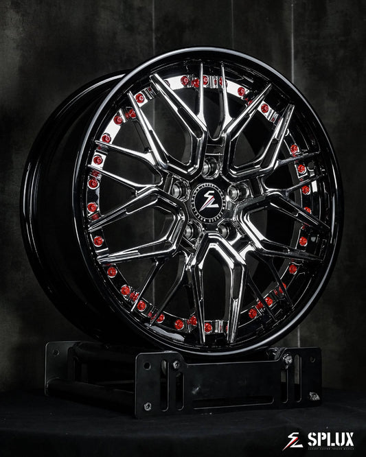 Aftermarket wheels for Mini Countryman R60 by Splux, Deep Dish SD-01 with chrome and black finish in 19 x 8.