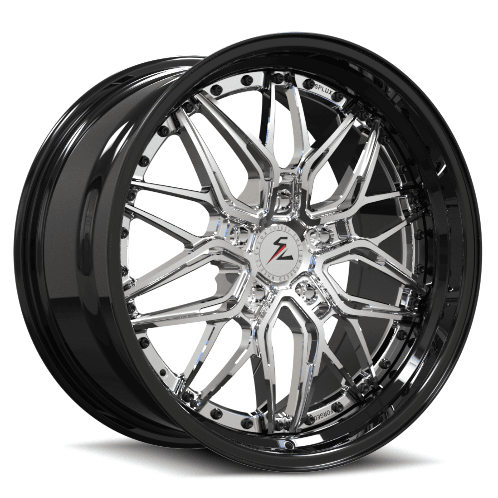 SD-01S black chrome forged wheels for Chevrolet Impala - deep dish aftermarket rims
