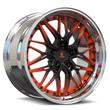 SD-01S black orange chrome forged wheels for 2020 Corvette - deep dish alloys