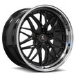 SD-01S black with polished lip forged wheels for 1971 Chevrolet Impala - deep dish custom alloys