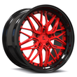 SD-01S black and red forged wheels for Chevrolet Corvette - step-lip rims