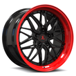 SD-01S black and red forged wheels for 2016 Porsche Cayenne GTS - deep dish rims
