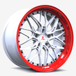 SD-01S black white and red forged wheels for the Cayenne GTS - aftermarket step lip alloys