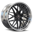 SD-01S chrome with satin black forged wheels for 1967 Camaro - step lip aftermarket rims