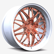 SD-01S polished rose gold and yellow forged wheels for 2016 Cayenne - deep dish custom rims