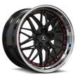 SD-01S red and black with polished lip forged wheels for the Cayenne - custom deep dish alloys