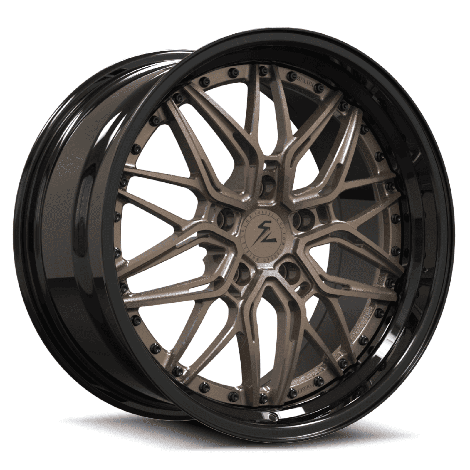 SD-01S satin bronze and black forged wheels for 2016 Porsche Cayenne GTS - deep dish custom rims