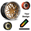 SD-01S step lip deep dish forged wheels for 2016 Porsche Cayenne GTS - custom 2-piece rims