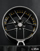 Best wheels for C6 Corvette by Splux SD-02. Deep dish show car wheels with a carbon fiber black finish.