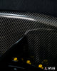 C6 Corvette black wheels with carbon fiber-wrapped lip. C6 aftermarket wheels from Splux forged custom luxury rims.