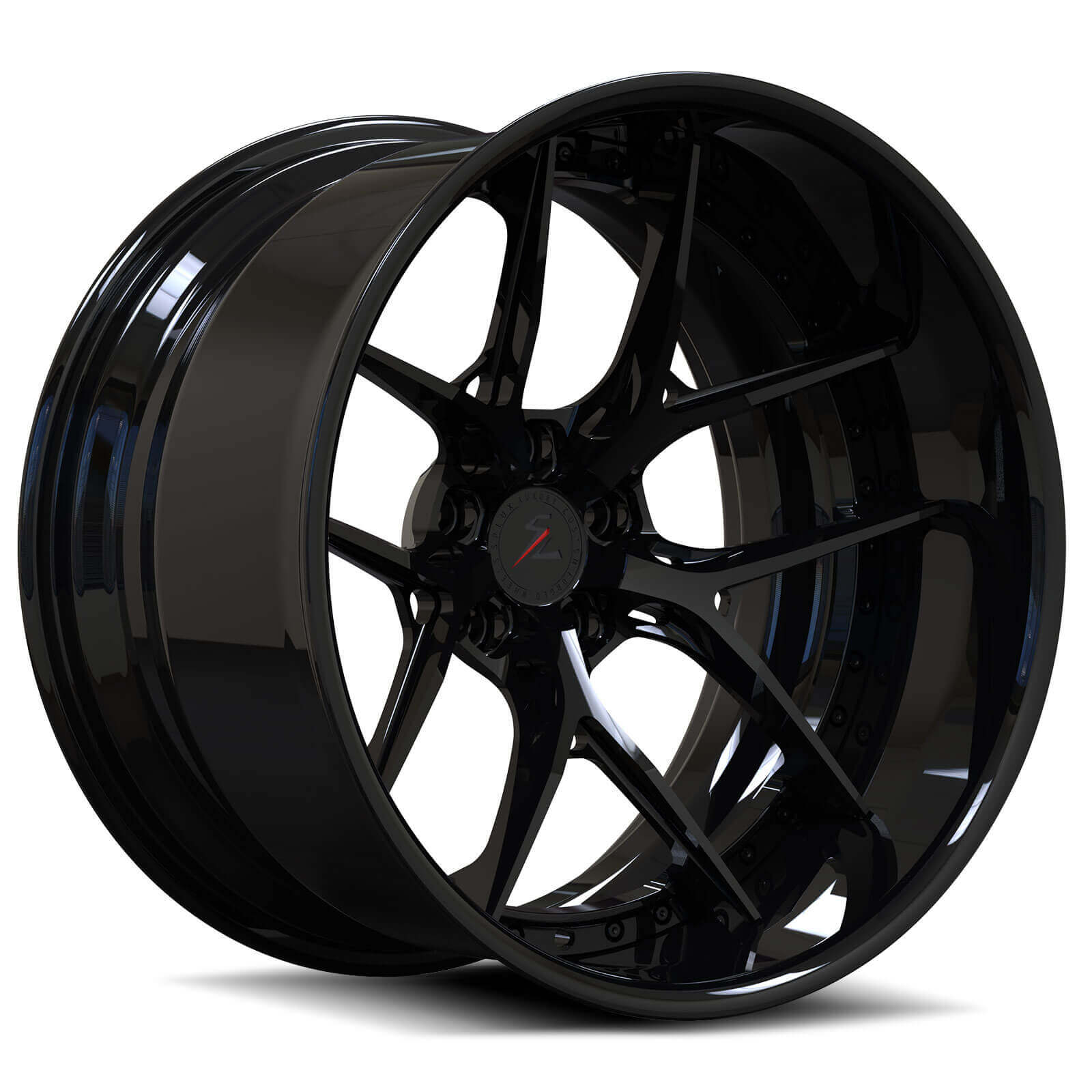 SD-02 all black forged wheels for Nissan Skyline R34 - super deep dish rims