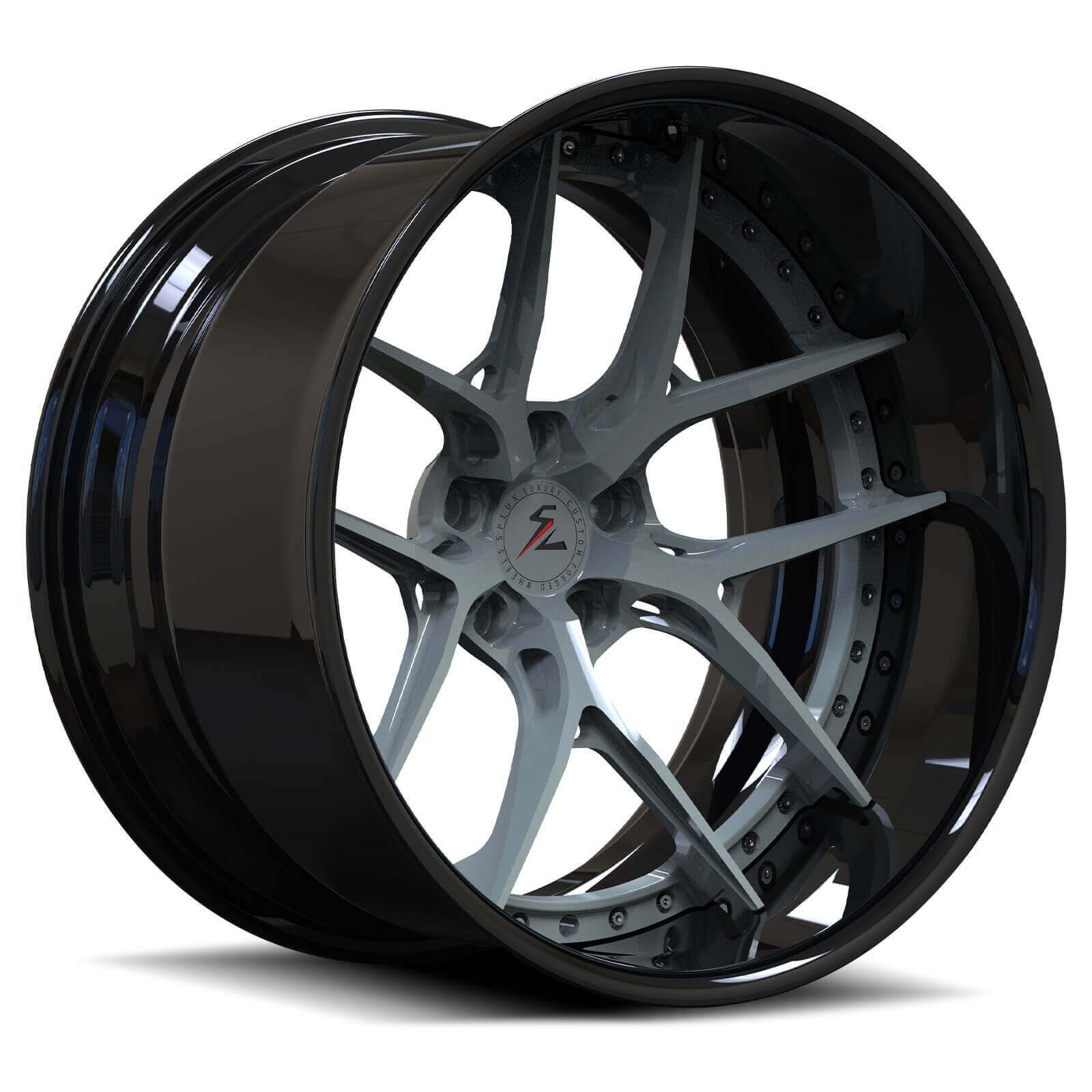 SD-02 destroyer gray black forged wheels for Nissan Skyline R34 - deep dish aftermarket rims