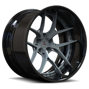 SD-02 destroyer gray black forged 2-piece wheels for Nissan Silvia S15 - custom aftermarket rims