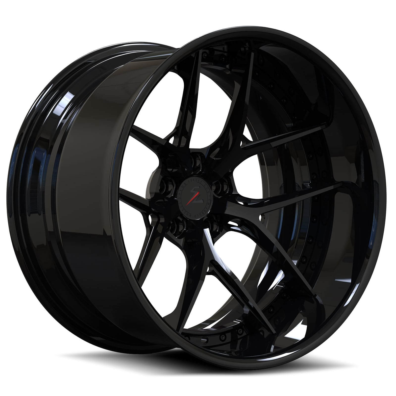 Deep dish Cobra wheels with gloss black finish.Custom offsets and powder-coated options available in black,white,gold,bronze.