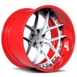 SD-02 white and red forged 2-piece wheels for the F-100 - deep dish aftermarket wheels