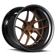 Splux SD-02S carbon fiber and bronze forged 2-piece super deep dish step-lip wheels for Buick Regal — face-on view.