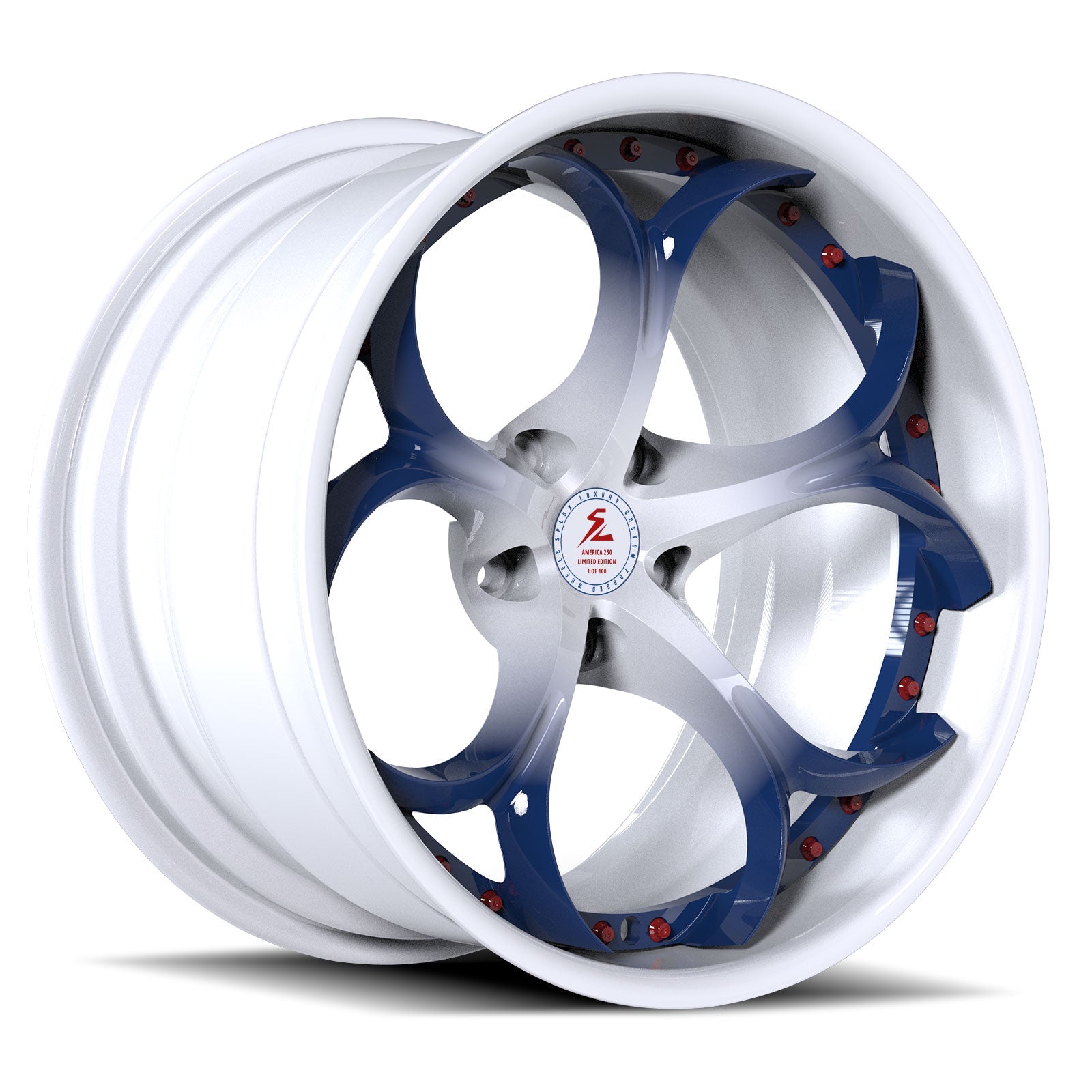 SD-03 red black red luxury forged wheels for 2022 GMC Sierra - deep dish rims