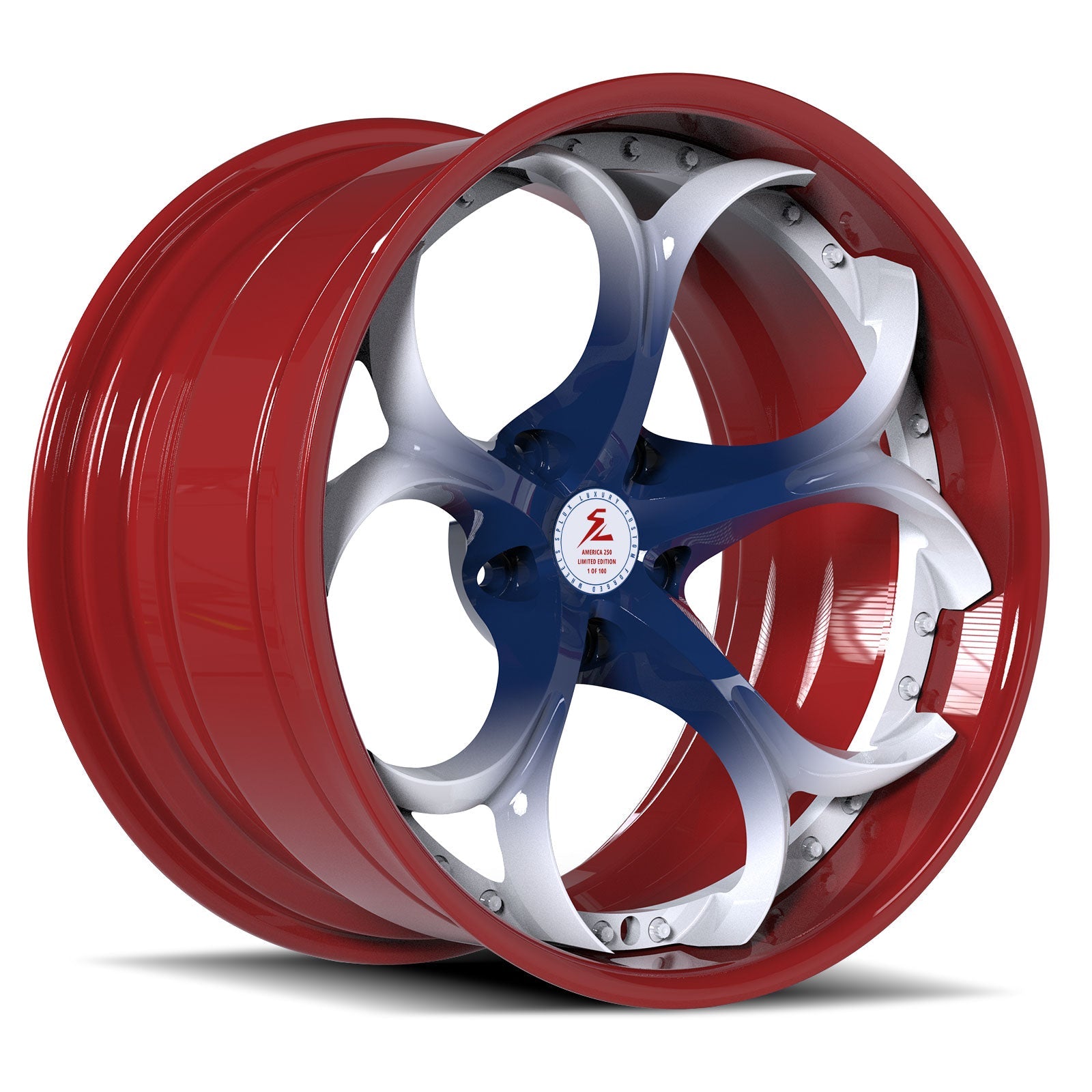 SD-03 red black red luxury forged wheels for 2026 Mazda MX-5 Miata - deep dish rims