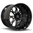 SD-08 all black deep dish forged 2-piece wheels for the Dark Horse - custom rims