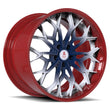 SD-08 red black luxury forged deep dish wheels - custom aftermarket rims