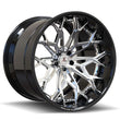 SD-08 chrome black deep dish forged wheels - aftermarket alloys