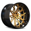 SD-08 deep dish forged lip custom wheels in gold black for Mustang Dark Horse - aftermarket alloys
