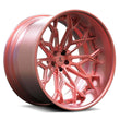 Deep dish rims for Dodge Challenger. Rose gold and pink Challenger wheels made from fully forged 6061-T6 aluminum.