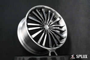 black aftermarket wheels for honda accord. 22s classic more spoke design from splux sd-09 deep dish series.