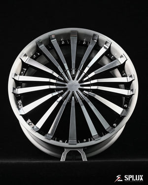 custom rims for honda accord with brushed aluminum and black finish.