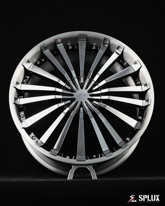 custom rims for honda accord with brushed aluminum and black finish.