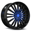 Wheels for Honda Accord with a sleek black-on-black finish. Featuring a lug nut-covering center cap design by Splux.