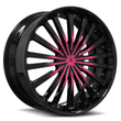 18 inch rims for Honda Accord with a bold pink and black finish. Forged deep dish 2-piece wheels by Splux.