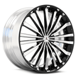 Honda Accord rims featuring a chrome face and deep black lip. Custom aftermarket forged wheels by Splux.