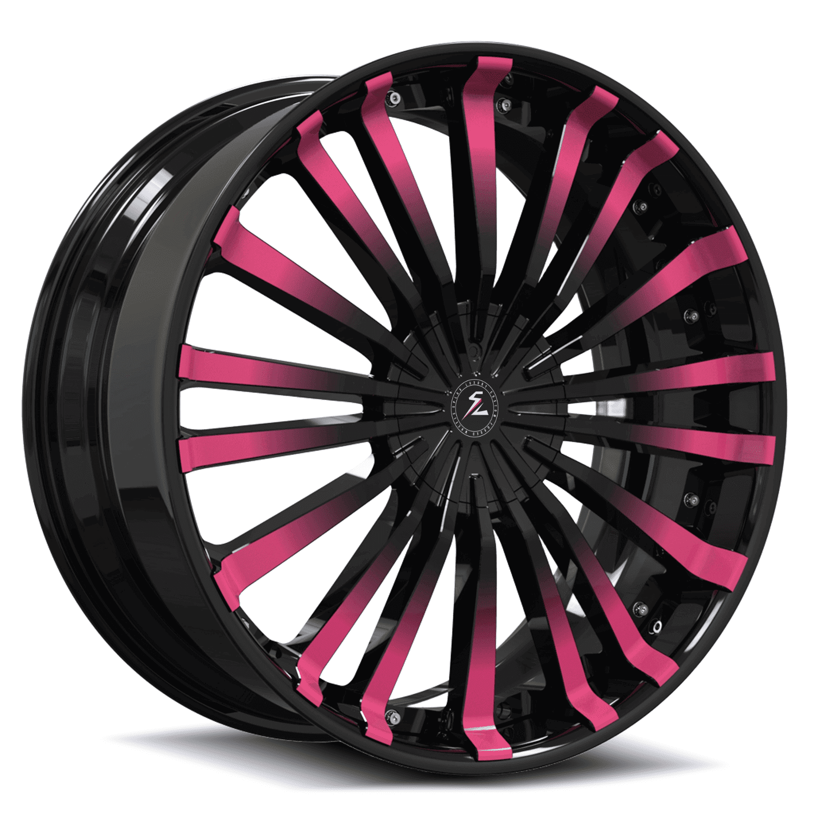 Honda Accord Coupe rims with a sleek pink look. Featuring a multi-spoke design from the SD-09 series.