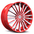 Best white and red custom forged deep dish wheels from the SD-09 series. Premium Honda Accord rims by Splux.