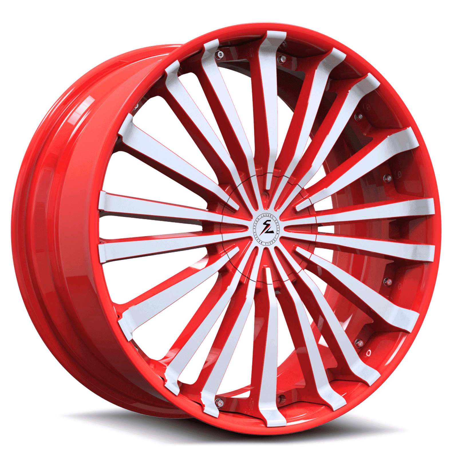 Best white and red custom forged deep dish wheels from the SD-09 series. Premium Honda Accord rims by Splux.