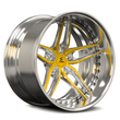 SD-10 yellow face brushed forged wheels for 911 - super deep dish custom wheels