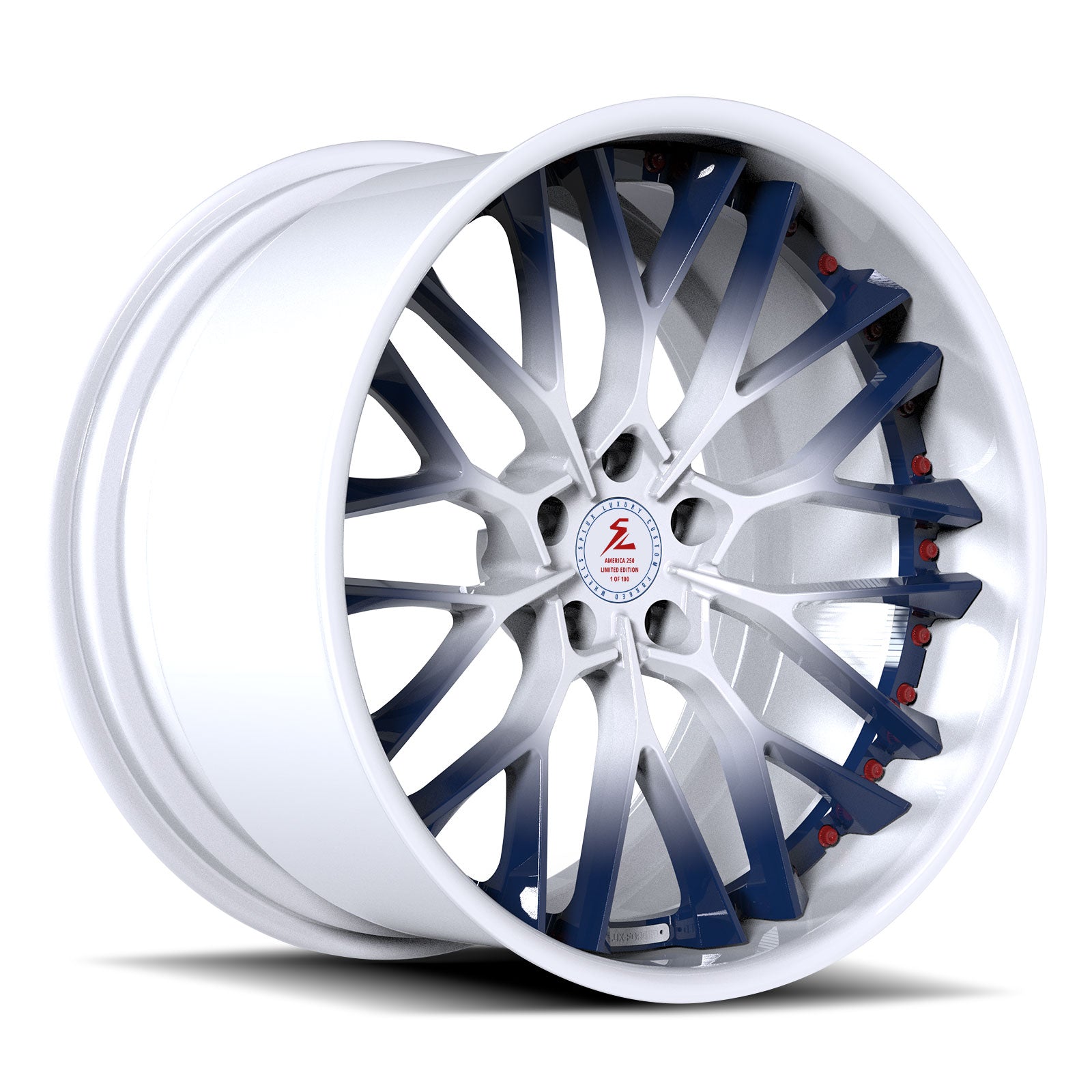 SD-12 red black forged wheels for Mustang Coupe - limited edition deep dish rims