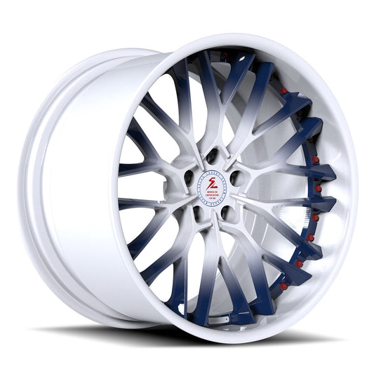 SD-12 red black forged wheels for Mustang Coupe - limited edition deep dish rims