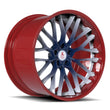 SD-12 red black forged wheels for Corvette C6 - custom luxury rims