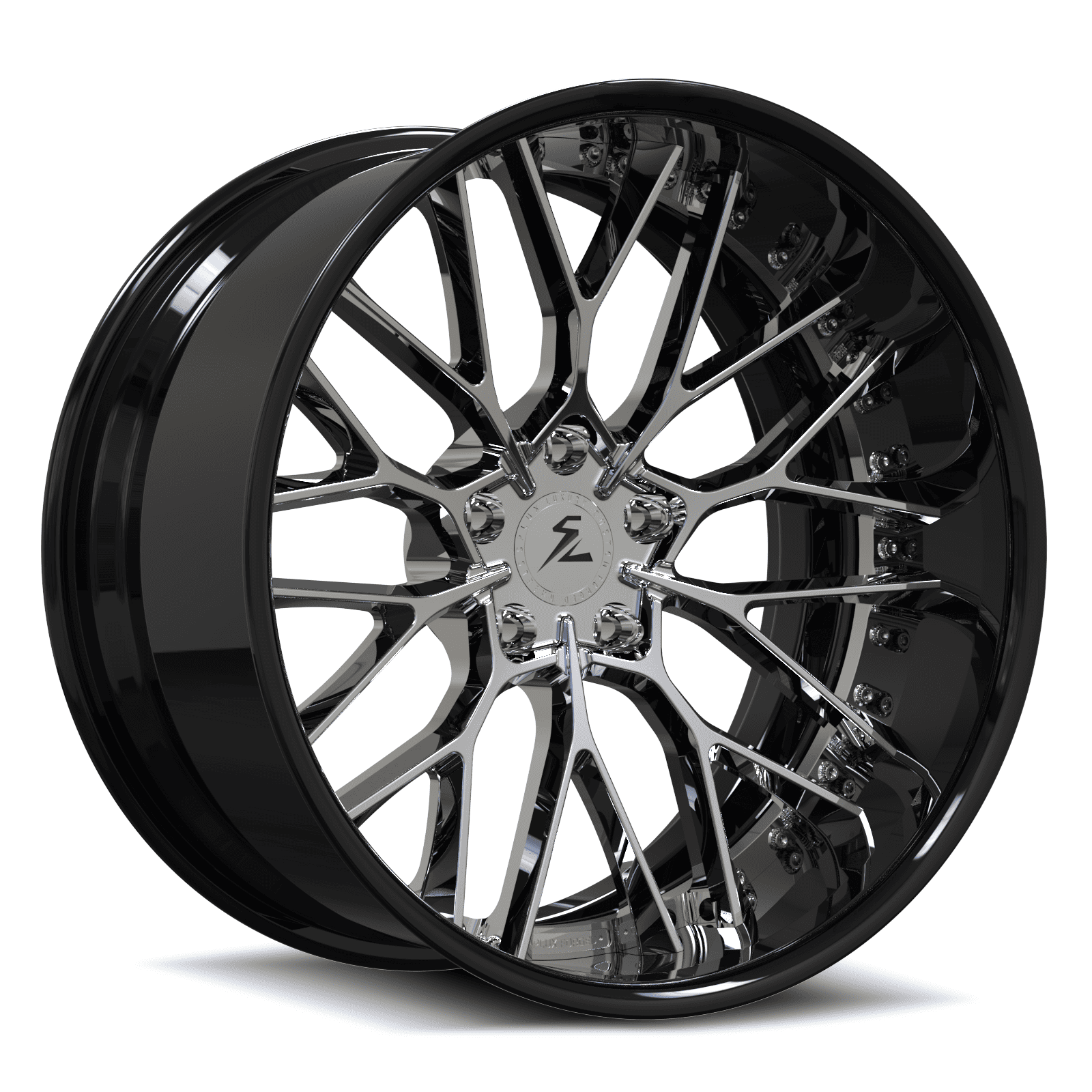 20x9.5 pvd black chrome hellcat wheels from splux.Dodge Deep dish forged 2-piece and guaranteed fitment.