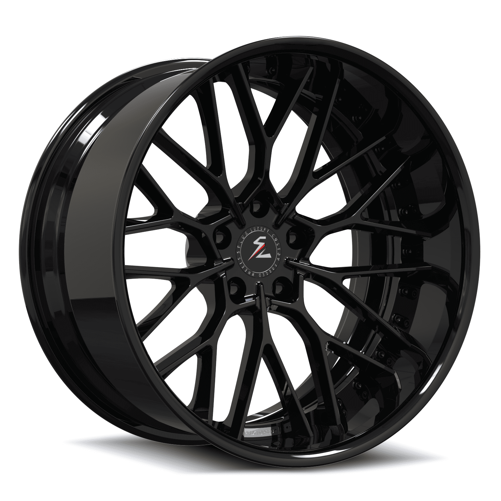 SD-12 all black forged wheels for Charger - aftermarket deep dish rims