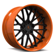 SD-12 orange black forged wheels for 2019 Dodge Challenger - luxury custom rims