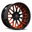 SD-12 orange black forged wheels for 1500 - custom forged alloys