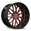 SD-12 polish rose gold black forged wheels for Corvette - luxury 2-piece alloys