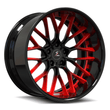 SD-12 red black forged wheels for Stingray - luxury 2-piece alloys