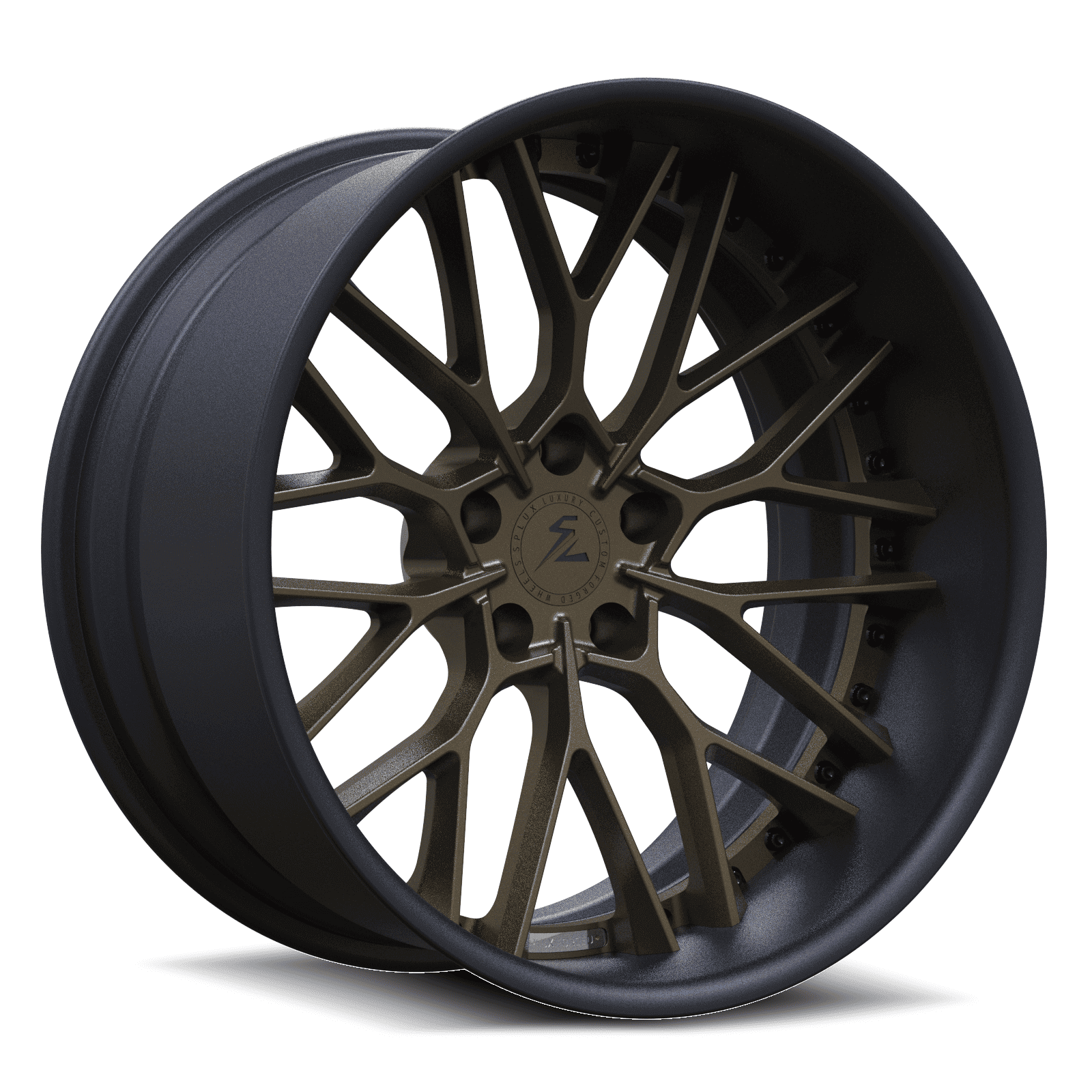 SD-12 satin black matte bronze forged wheels for Dodge Charger - deep dish custom wheels