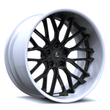 SD-12 white black forged wheels for Dodge Charger - custom deep dish rims